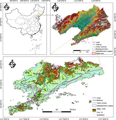 Spatial distributions and multi-factor driving mechanism of landslide in southern Liaodong Peninsula